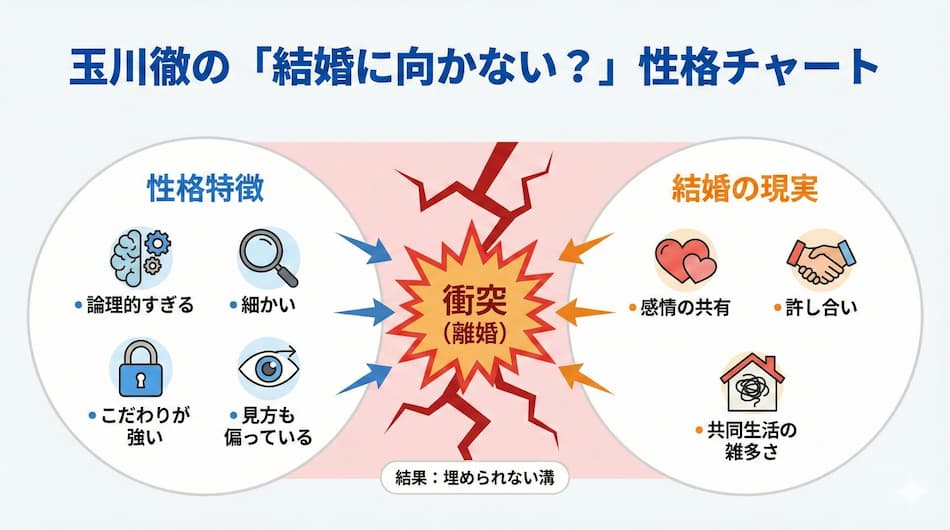 玉川徹の「結婚に向かない？」性格チャート